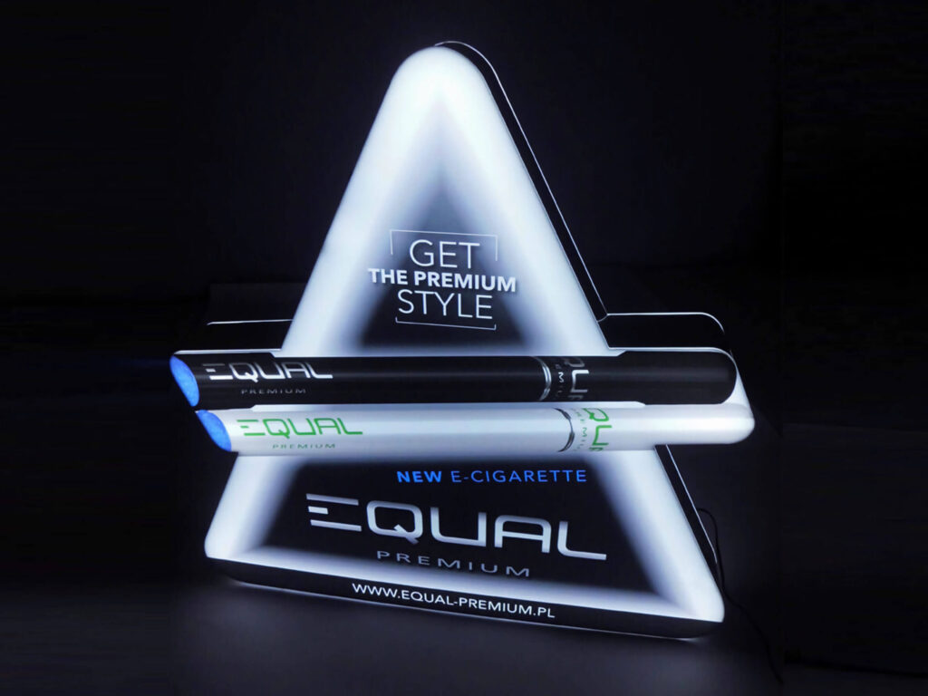 podświetlane logo na e-papierosy equal