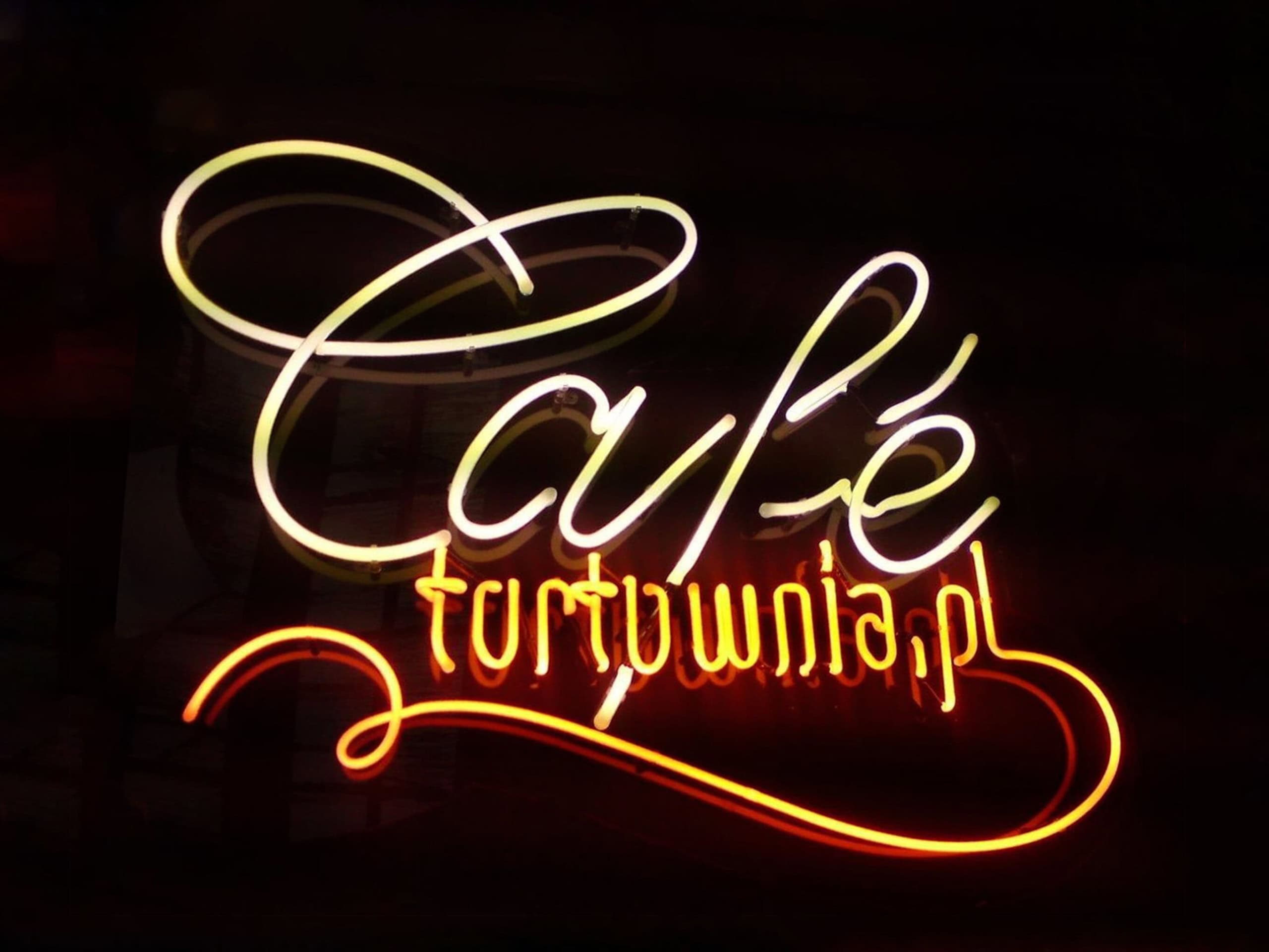 Napis neonowy led cafe tortownia