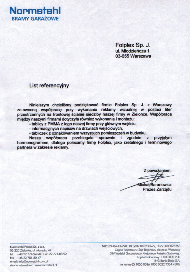 referencje normstahl