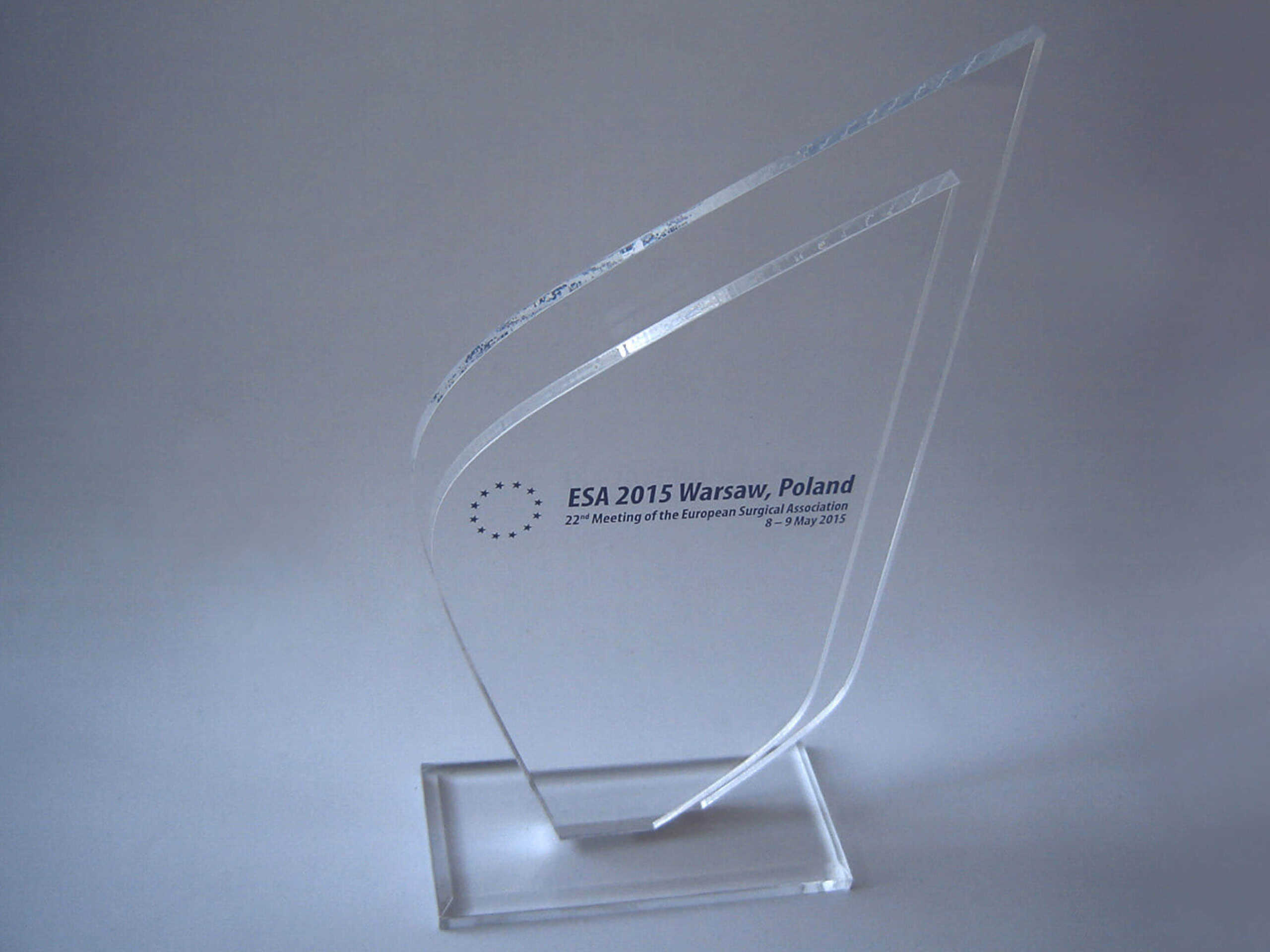 Statuetka z plexi bezbarwnej