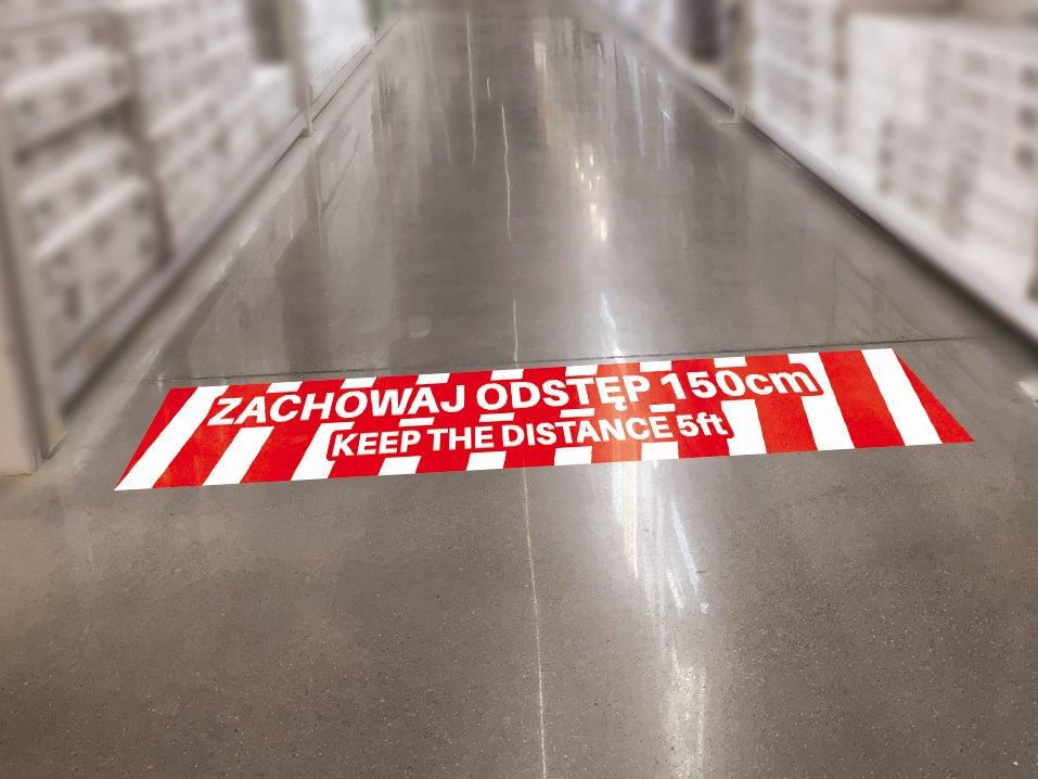 Naklejki podłogowe - realizacja Folplex